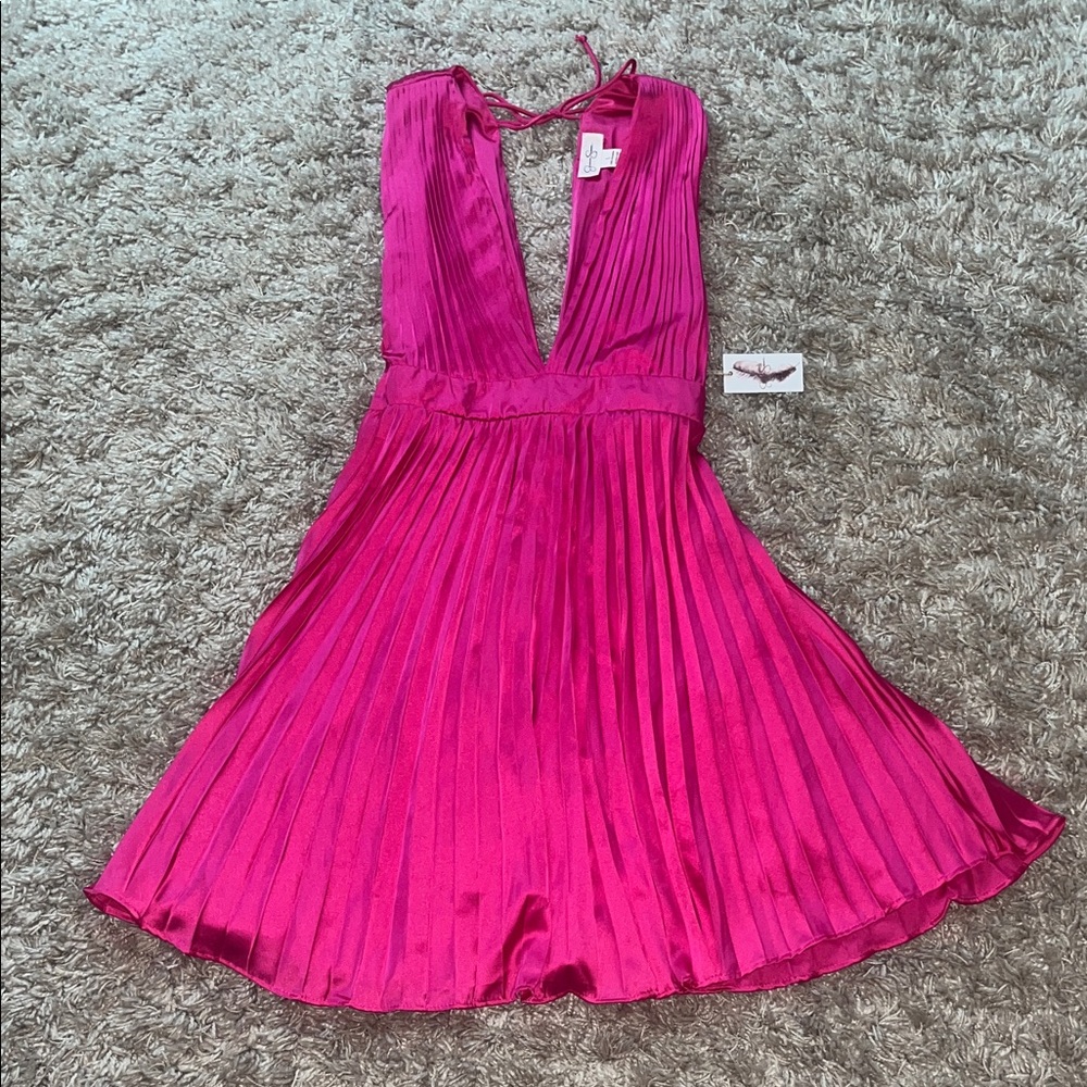 Pink Pleated Jessica Simpson Dress